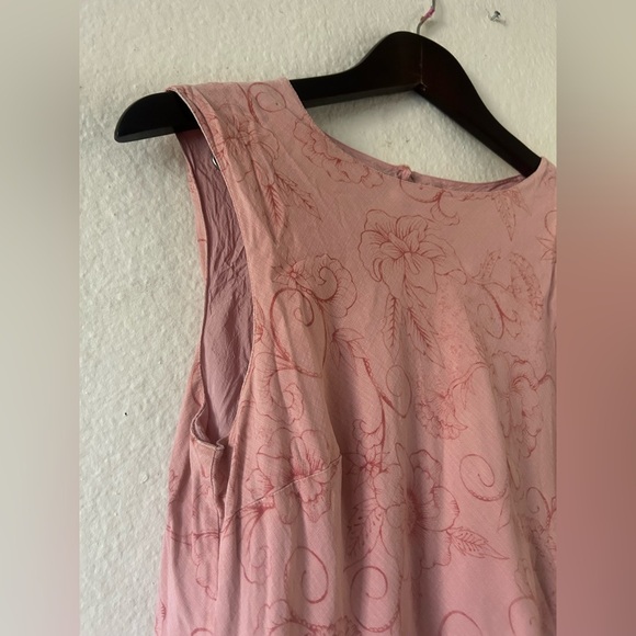 Tommy Bahama Silk Sundress Women 12 Pink Sleeveless Floral Lined Y2K Fairycore - Picture 9 of 14
